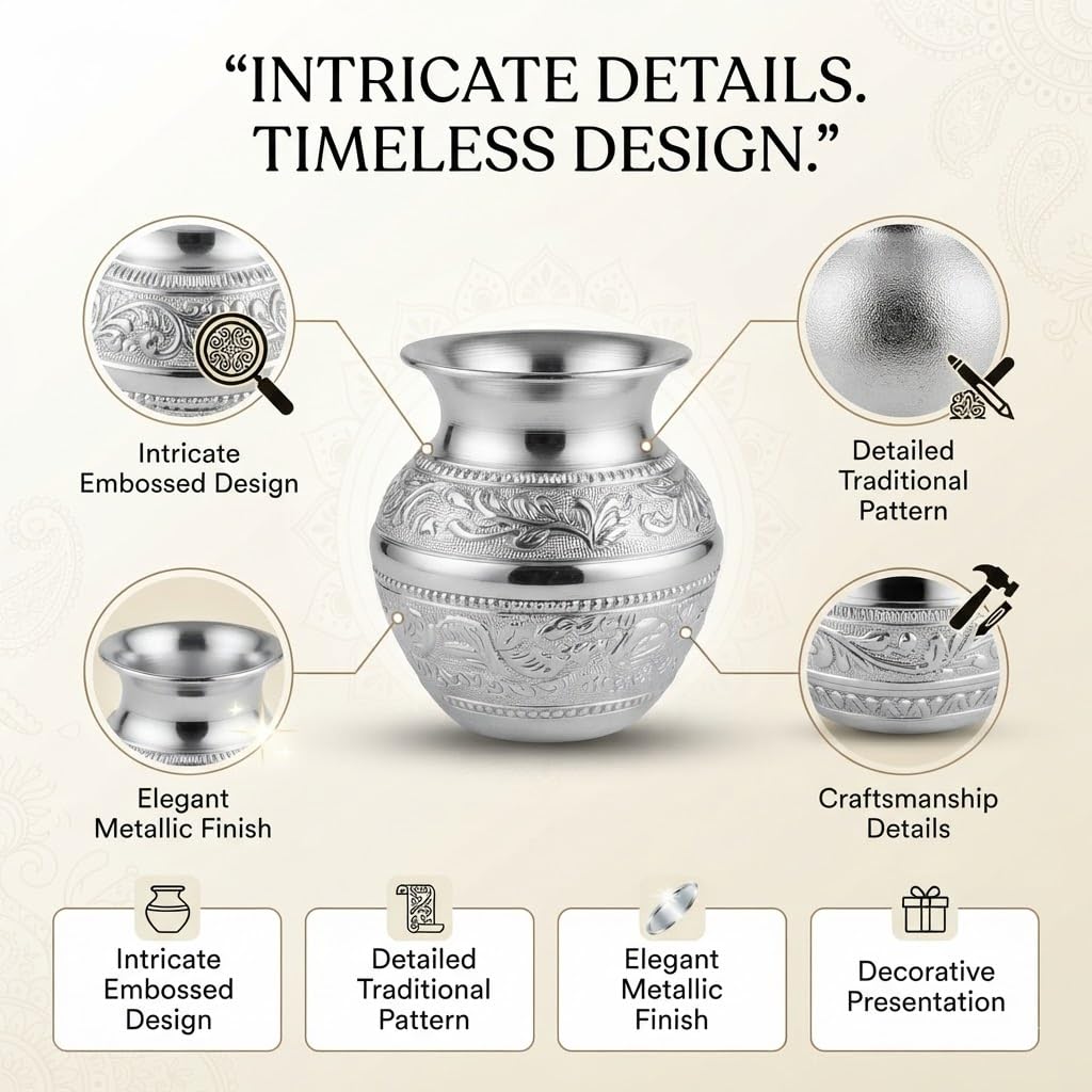 Silver-Plated Mini Pooja Kalash