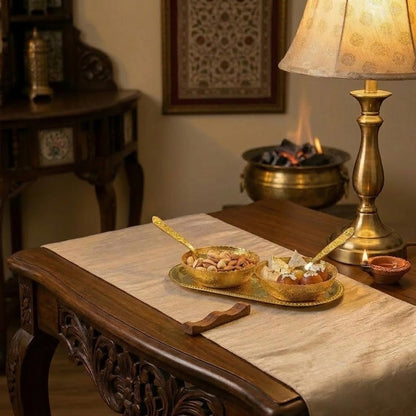 2-Piece Golden Bowl, Spoon & Plate Set, product detail