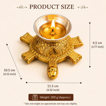 Brass Tortoise Diya