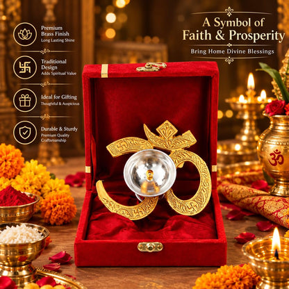 Om Pooja Diya – Set of 2