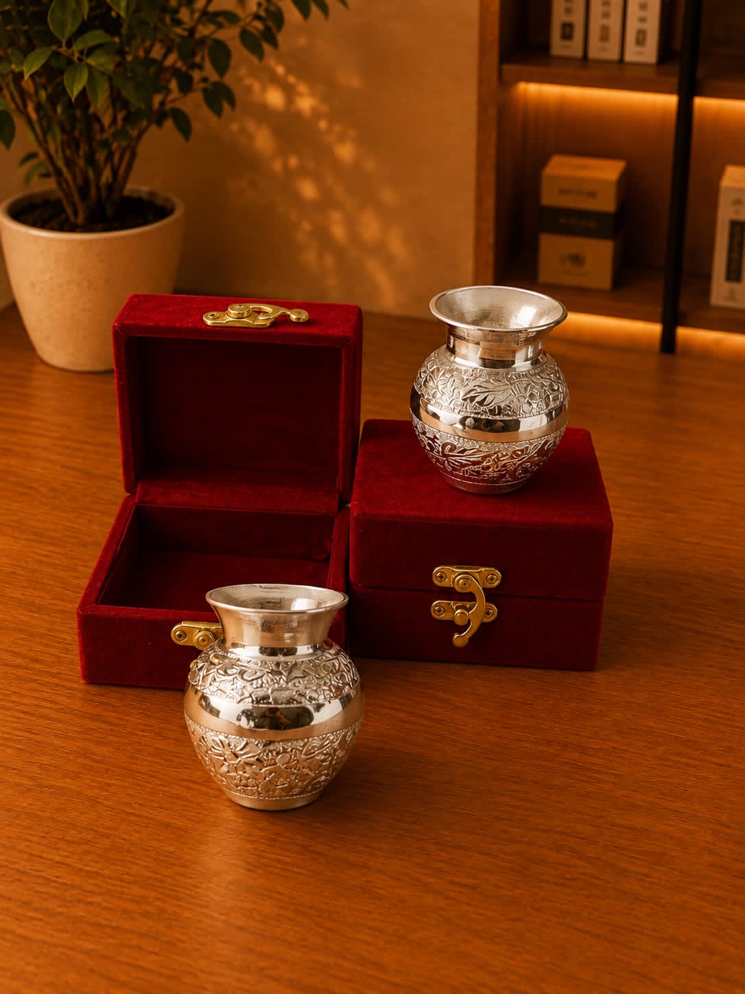 Silver-Plated Mini Pooja Kalash