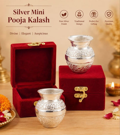 Silver-Plated Mini Pooja Kalash